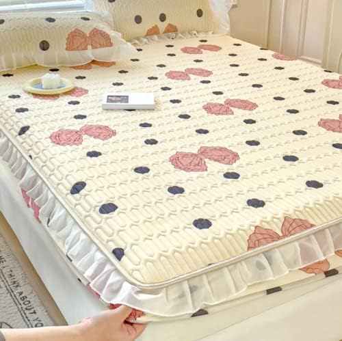 FCLDESHOP Cooling Latex Bed Sheet Set 180x200cm 3pcs with Pillowcases