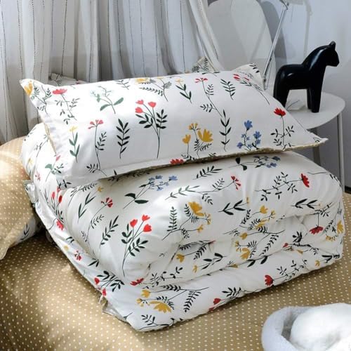 Erosebridal Boho Floral Duvet Cover Set