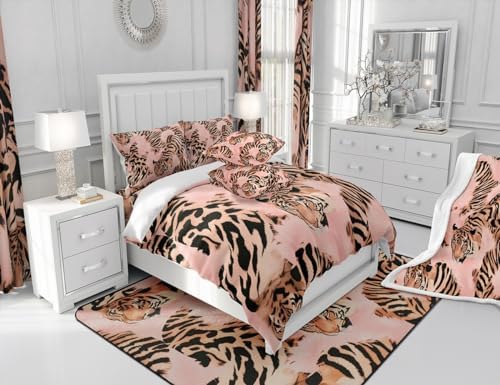 Feelyou Tiger Fitted Sheet Set Twin Size