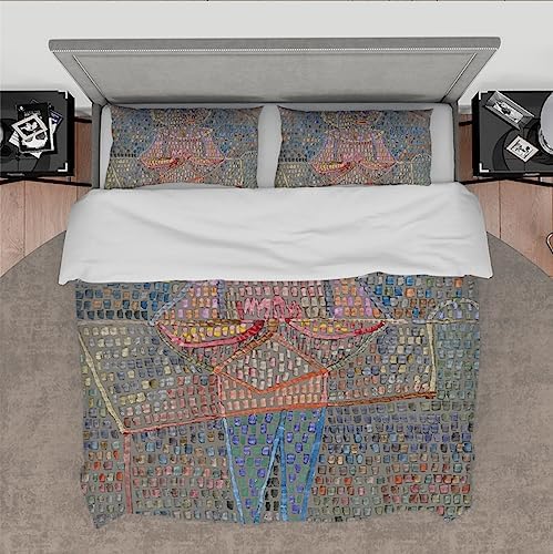 HOBBOY Paul Klee Art 3pc California King Duvet Set