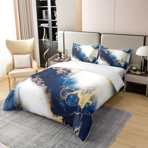 Erosebridal Cotton Marble Duvet Cover Set King Size 1