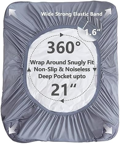 Elven Home Waterproof Mattress Pad for Double Bed