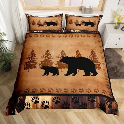 Feelyou Bear Duvet Cover Set for Kids Boys Girls