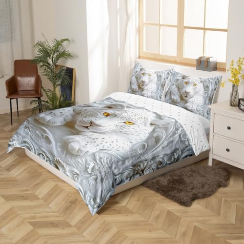 Manfei Cheetah Kids Duvet Cover Set Twin Size 1