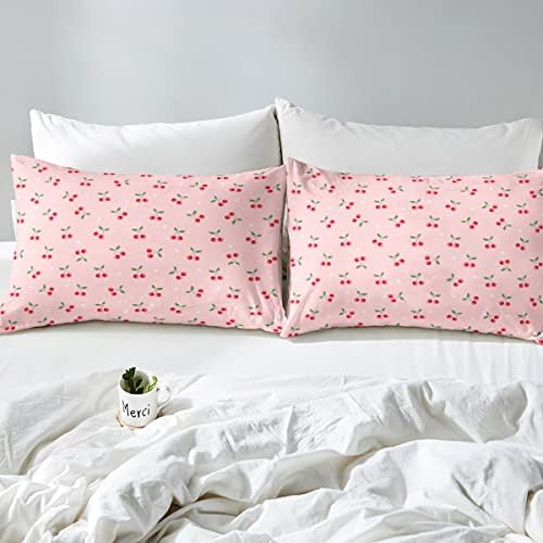 Feelyou Girls Cherry Bed Sheet Set Twin Size