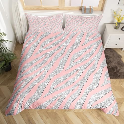 Feelyou Leopard Print Duvet Cover Set King Size