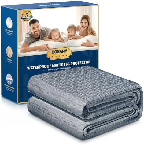 BOSANE Twin XL Waterproof Mattress Protector with Cooling 3D Air Fabric