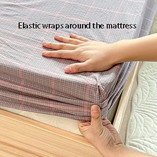 FCLDESHOP Washed Cotton Mattress Pad Cover
