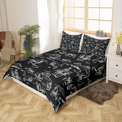 Feelyou Kids Wild West Cowboy Duvet Cover Set King Size