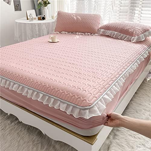 FCLDESHOP Cooling Latex Bed Sheet Set 180x200cm 3pcs with Pillowcases