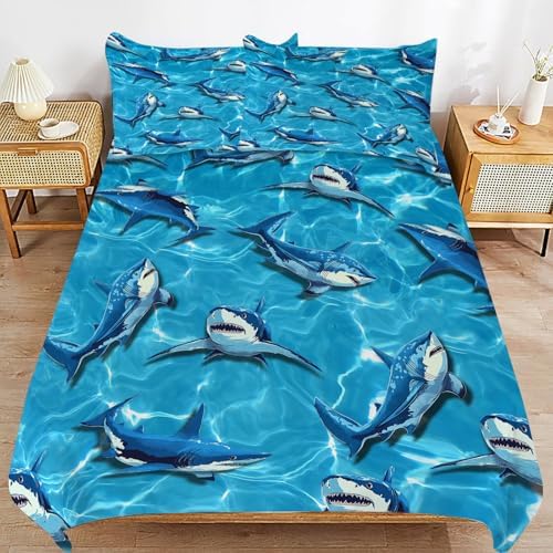 xiilo Ocean Theme Comforter Set with Pillowcases