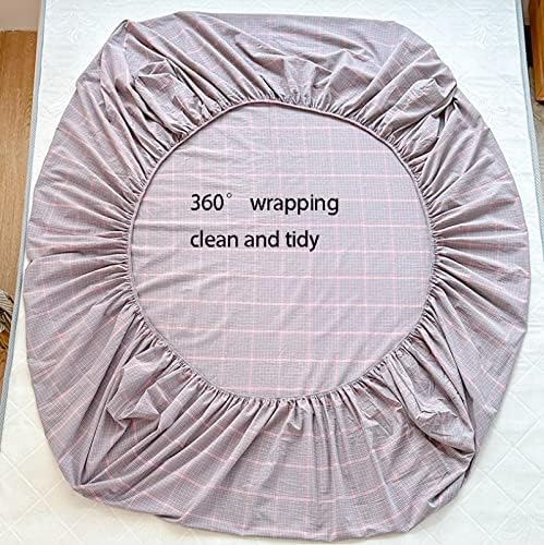 FCLDESHOP Washed Cotton Mattress Pad Cover