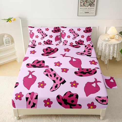 QOOMO Hat Boots Kids Sheet Set Twin Size