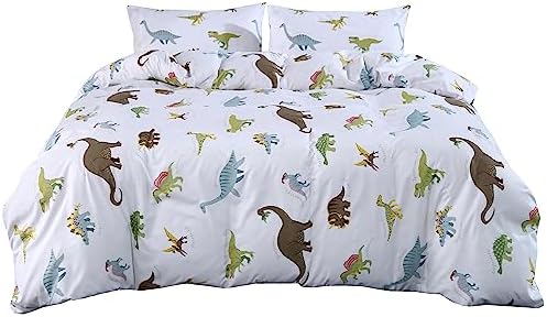 MAG 3Pcs Dinosaur Duvet Cover Set for Kids and Teens
