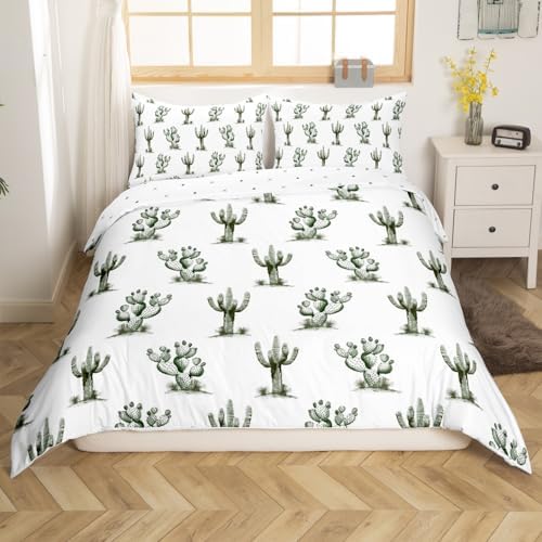 Feelyou Cactus Duvet Cover King Size Bedding Set