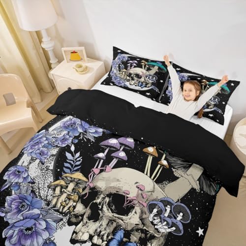 Castle Fairy Star Moon Mushroom Duvet Set King Size 3pcs