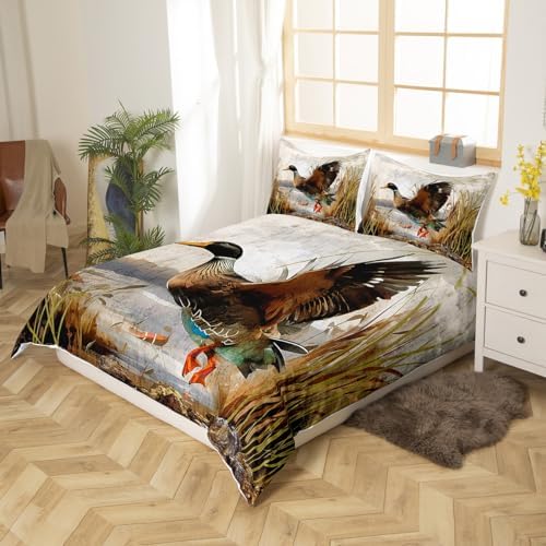Feelyou Mallard Duck Duvet Cover Set Ultra Soft 3D Print