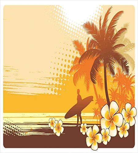 Ambesonne Surf Duvet Cover Set with 3 Piece Bedding
