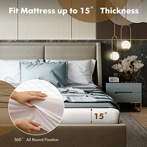 Giantex Queen Heated Mattress Pad 60x80 Quilted Electric Bed Warmer