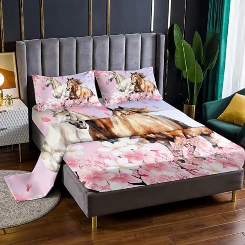 Kids Galloping Horse Sheet Set 4 pcs Twin Size