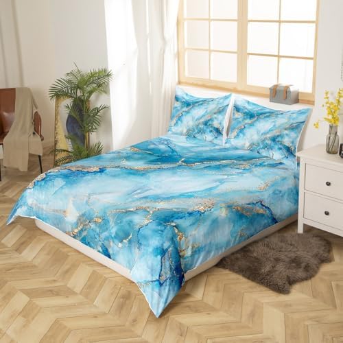 Erosebridal Marble Duvet Cover Set King Size
