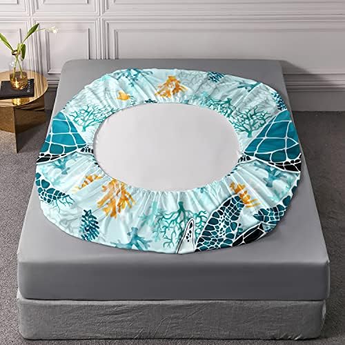 HOSIMA Sea Turtle Bedding Set Queen Size