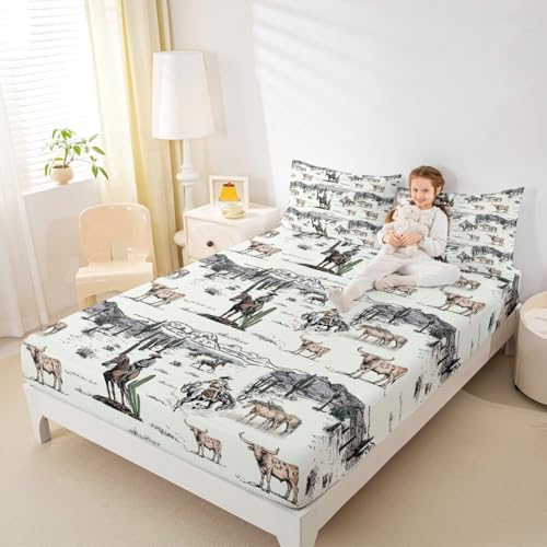 Castle Fairy Western Cowboy Fitted Sheet Set