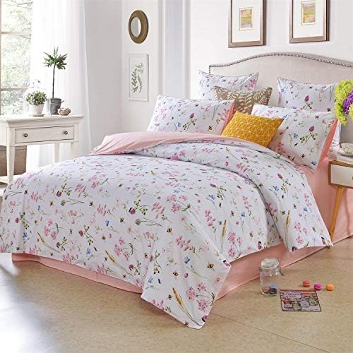 Softta 3pc King Size Duvet Cover Set Floral Pattern