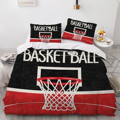 GIPNIAU Kids Basketball Duvet Cover Set 3 Piece