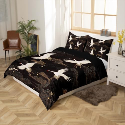 Feelyou Kids Japanese Crane Duvet Cover Set King Size 1