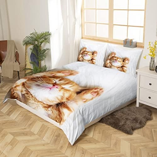 Feelyou 3D Cat Print Duvet Cover Set for Kids 1