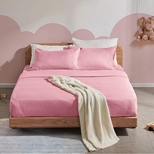 SLEEP ZONE Kids Twin Sheet Set - Ballet Pink 3-Piece