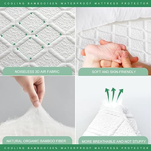 UNILIBRA Twin XL Waterproof Mattress Protector with Bamboo Cooling Cover
