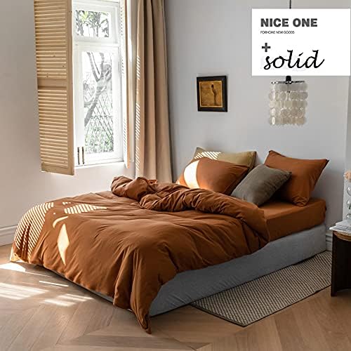 MKXI Pumpkin Twin Duvet Cover Set Zipper Closure