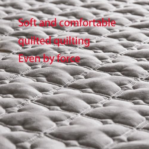 FCLDESHOP Deep Pocket Mattress Pad Cover Pure Cotton Quilted 3PCS Set