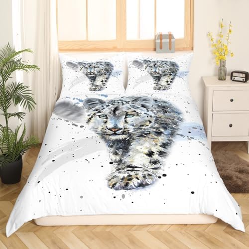 Feelyou 3D Leopard Duvet Cover Set Twin Size