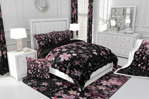 Feelyou Cherry Blossoms Duvet Cover Set King Size
