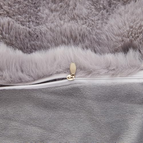 Roscloud Rabbit Plush Duvet Cover Set 3PC Twin