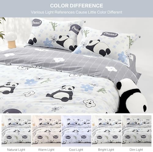 SAPHREAS Panda Duvet Cover Set 3pc Full Size