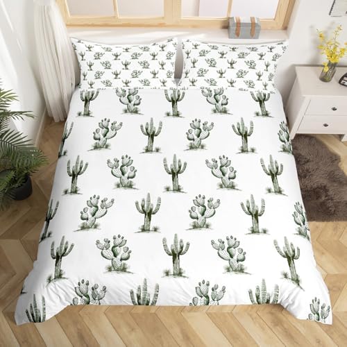 Feelyou Cactus Duvet Cover King Size Bedding Set