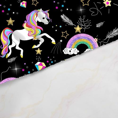 VTKON Unicorn Twin Sheet Set 92x66