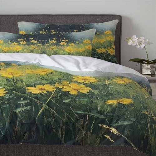 Boanket 3-Piece Twin Duvet Cover Set with Zipper Pillowcases