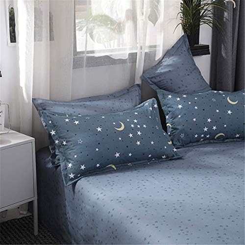 Feelyou Stars Duvet Cover Set - Twin Size Reversible Zipper Closure