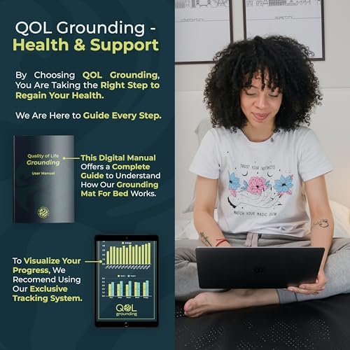 QOL Grounding Mat Queen Size 27x60 for Health and Balance