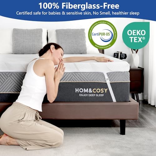 WEUP Extra Firm Mattress Topper Twin 3 Inch Cooling Gel Ice Silk Cover