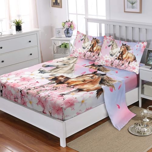 Kids Galloping Horse Sheet Set 4 pcs Twin Size