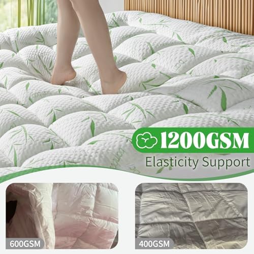 LIANLAM Cooling Mattress Topper Full Size 2In Thick