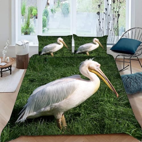 White Pelican Duvet Cover Set 3 Piece California King 1