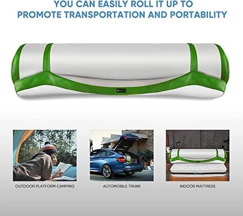 FLEXPEDIC 3 Inch Twin Mattress Topper with Green Tea Bamboo Charcoal