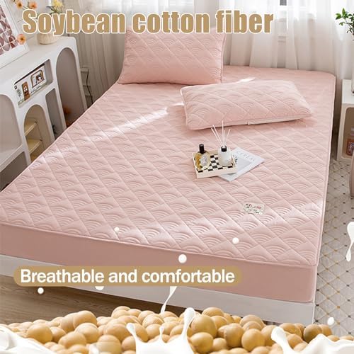 LDLCYCN Queen Size Mattress Protector with Soybean Fiber